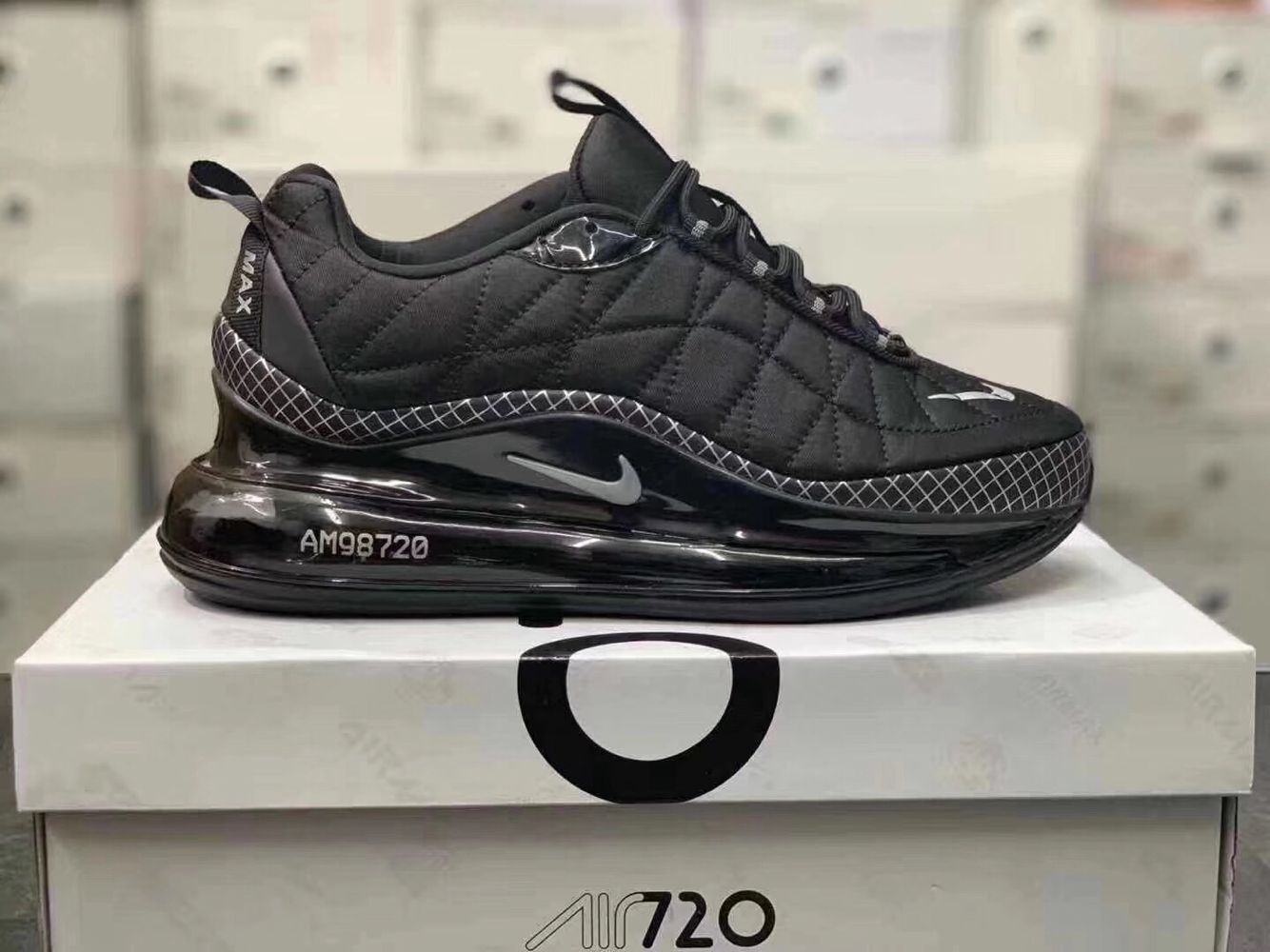 2020 Nike Air Max 720 All Black Shoes